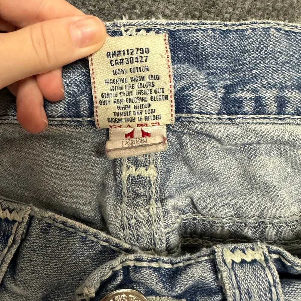 True Religion Jeans Mens Size 32 Light Wash Bobby Big QT Straight